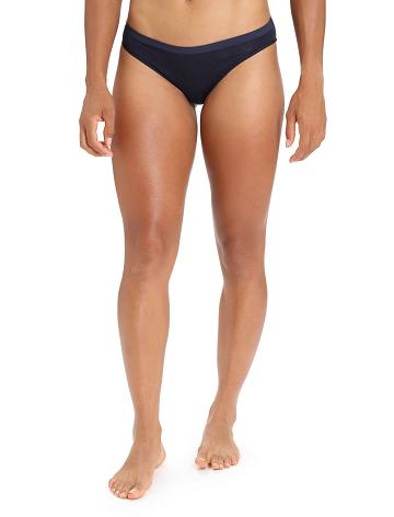 Une pièce Icebreaker Merino Siren Bikini Briefs Femme Bleu Marine | FR 1739LISH